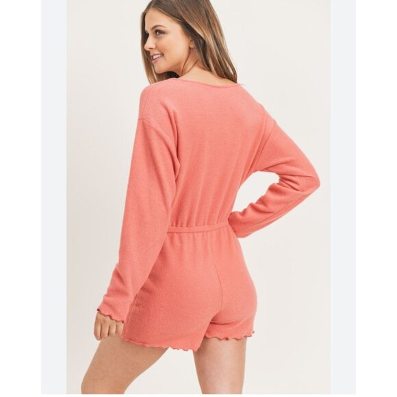 New with Tags Pink Knit Romper By Painted Threads With Button-Down Front - Picture 2 of 12